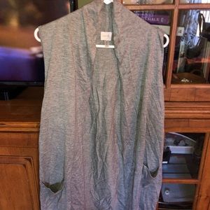 Dark and Light Grey Sleeveless Cardigans